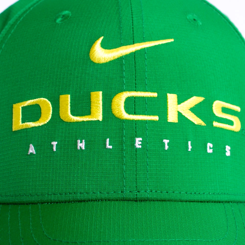 Ducks Spirit, Nike, Green, Curved Bill, Performance/Dri-FIT, Accessories, Unisex, Football, Structured, Sideline, Adjustable, Hat, Ducks Athletics, Rip-stop, 799092